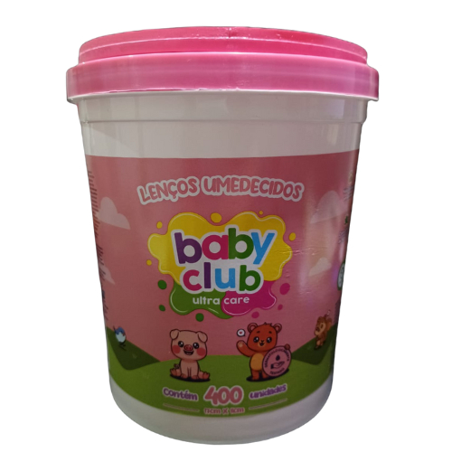 Lenço Umedecido Baby Club 400 Unidades Toalha Umedecida Bebê Higiene Suave
