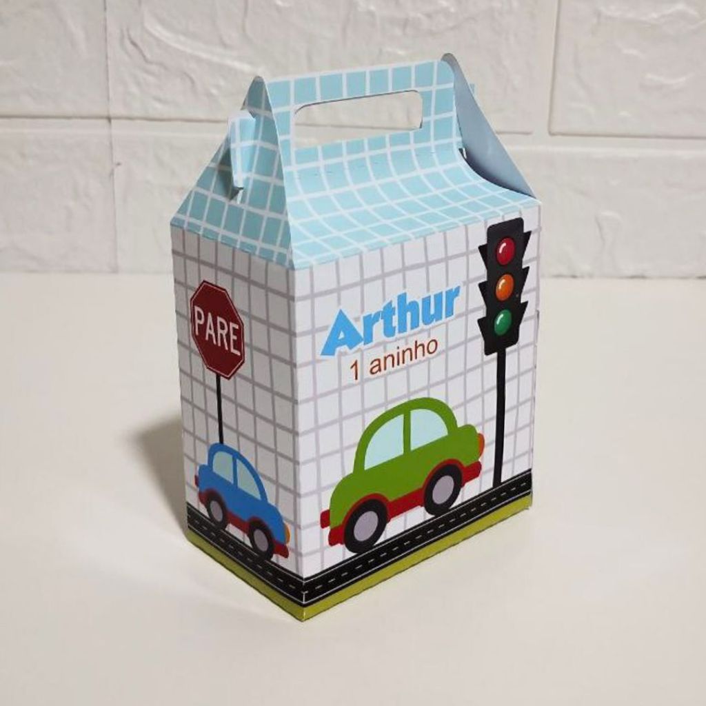 Caixa Maleta Carrinho de Brinquedo-(PEGUE E MONTE)Kit festa -lembrancinha-aniversário-personalizadas