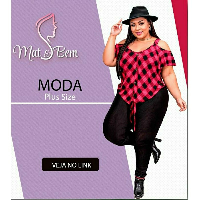 BLUSA CIGANA AMARRAR XADREZ PLUS SIZE duna em Oferta na Shopee