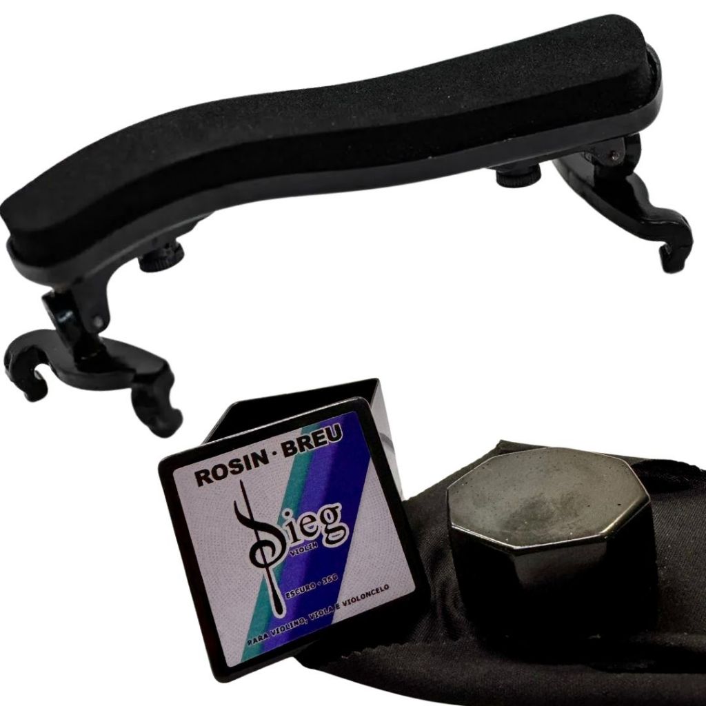 Espaleira Anatômica 3/4 - 4/4 com Breu para Violino ESCURO SIEG ROSIN em Oferta na Shopee