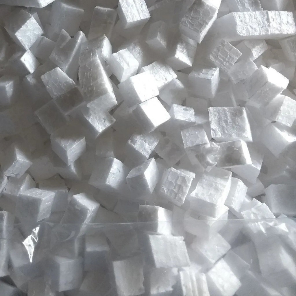 5, 10, 20, 30, 40, 50 Litros Flocos Isopor Proteção Branco tiras e cubos Enchimento Embalagem