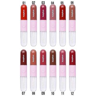 Batom Duo com Gloss Líquido Ruby Rose
