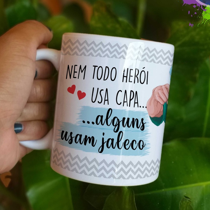 CANECA DE PORCELANA ENFERMAGEM - CANECA PROFISSÕES - CANECA PERSONALIZADA