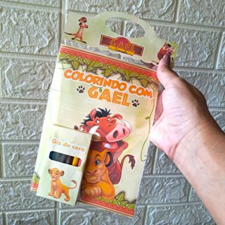 Kit Colorir Rei Leão - Kit pintura O Rei Leão - Lembrancinha Rei leão - kit colorir Personalizado em Oferta na Shopee