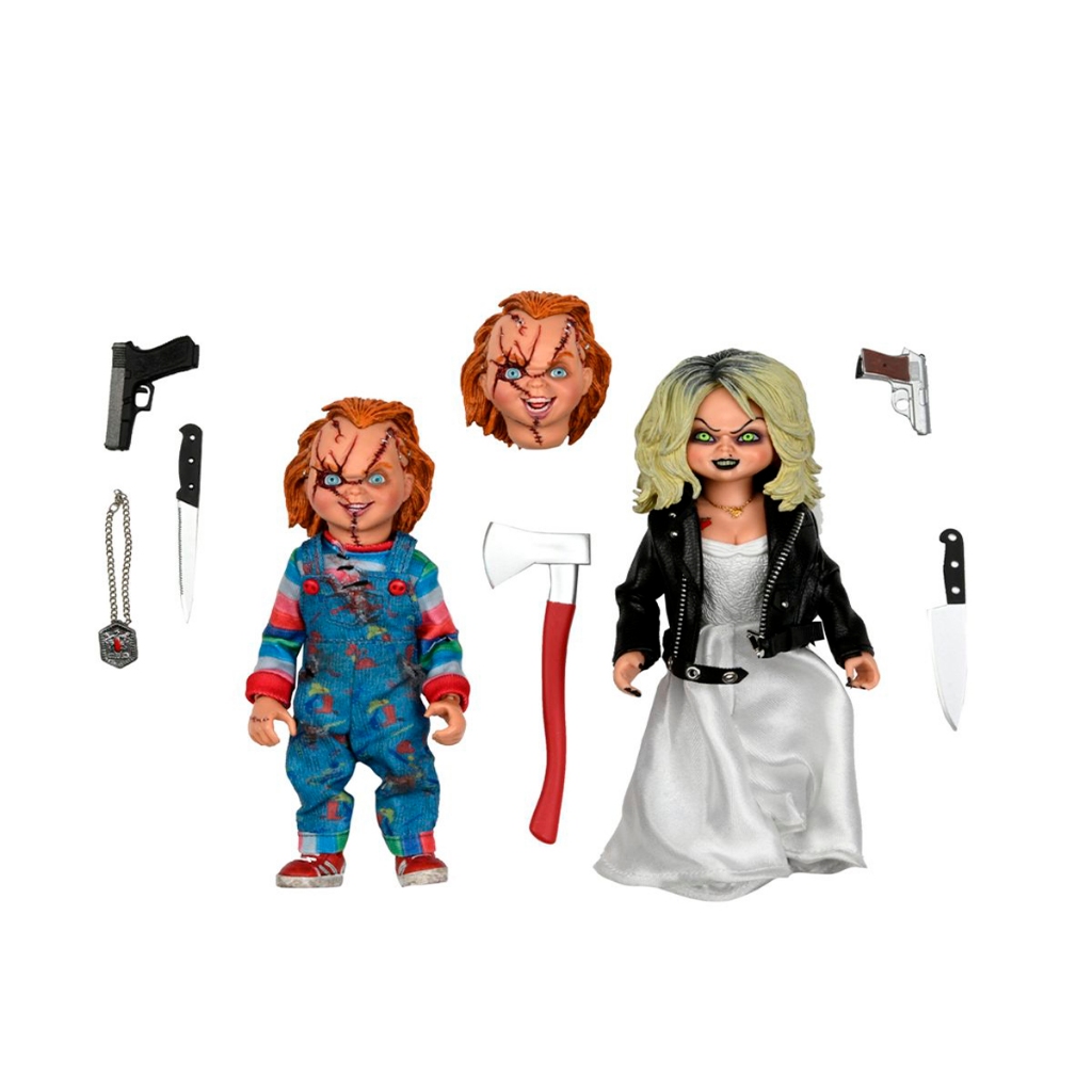 Chucky and Tiffany 2 Pack - Bride of Chucky - 8 Clothed Action Figure - Neca