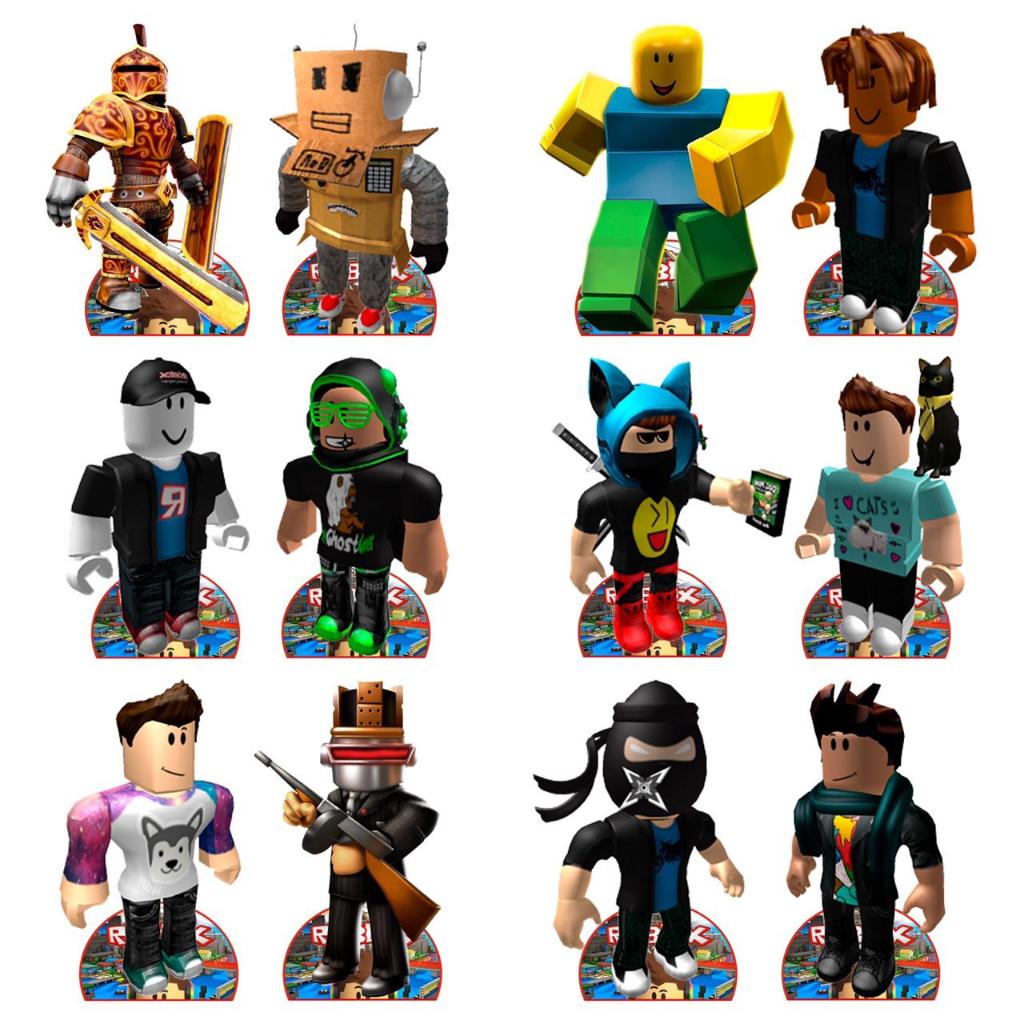 Roblox kit decoração de festa infantil 10 display de 20cm em Oferta na Shopee