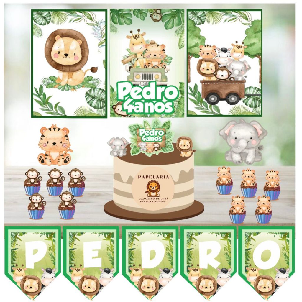 Kit Festa Safari em Oferta na Shopee