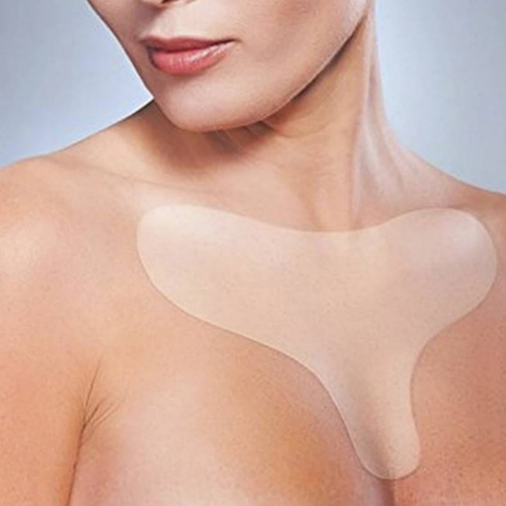 kit 2x adesivo silicone para colo do peito reutilizavel autocolante para hidratação da pele Top kit 2x adesivo silicone para colo do peito reutilizavel autocolante para hidratação da pele Top