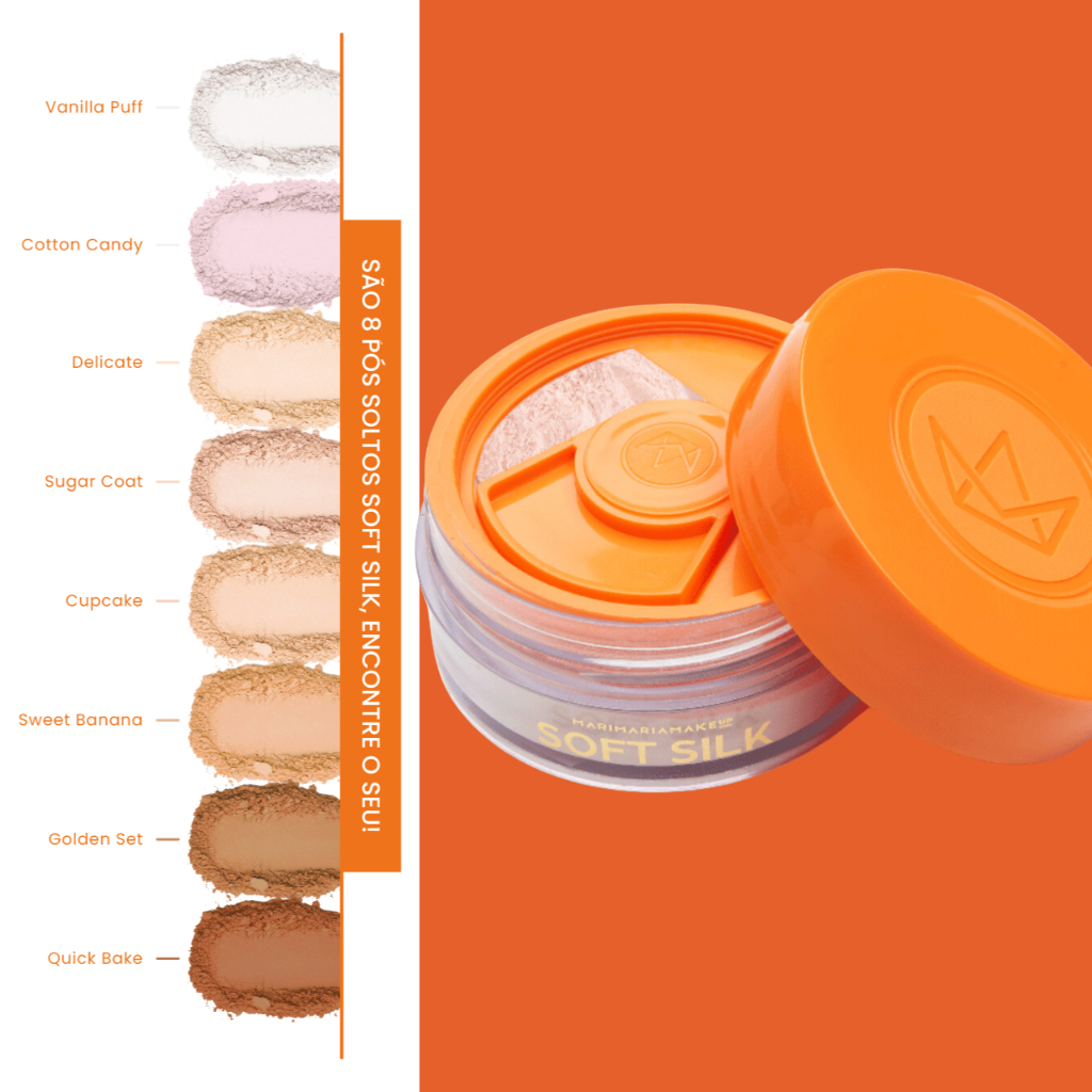 Pó solto Facial Acabamento Natural e Aveludado Solf Silk 15g - MARI MARIA — foto 3