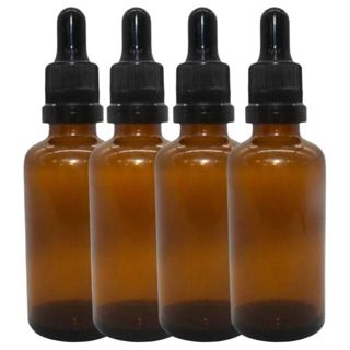 Frascos Conta Gotas 20ml Vidro Âmbar (10 Unidades) E Tampa Com Lacre Preta em Oferta na Shopee