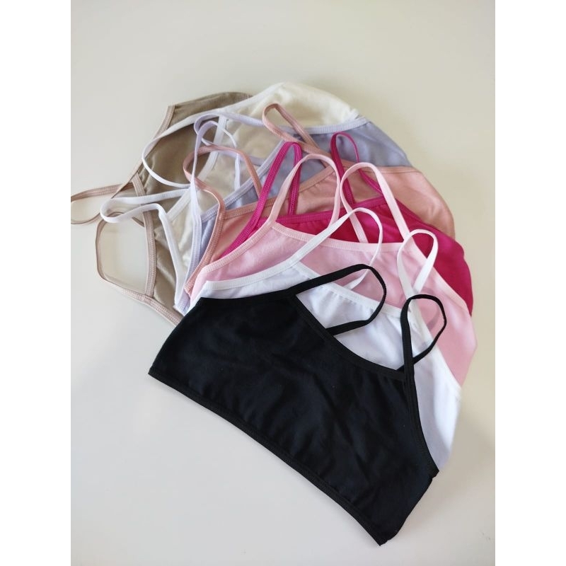 kit 5 top juvenil menina mocinha cotton pre adolesccente em Oferta na Shopee