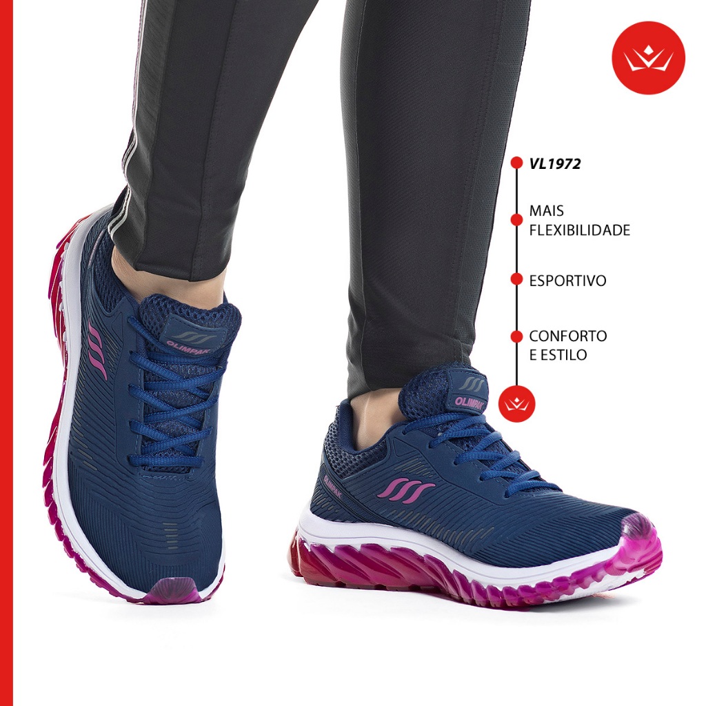 Tênis Feminino Olimpak Esportivo Academia Marinho em Oferta na Shopee