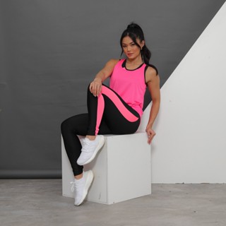kit 3 peças Conjunto Fitness Feminino Roupa Academia Calça Legging  Top Cropped e  Regata