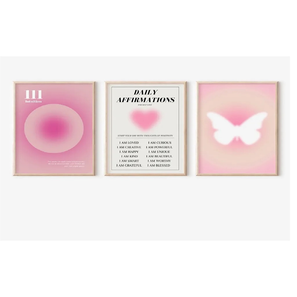 Quadros decorativos Angel Number (3 peças)