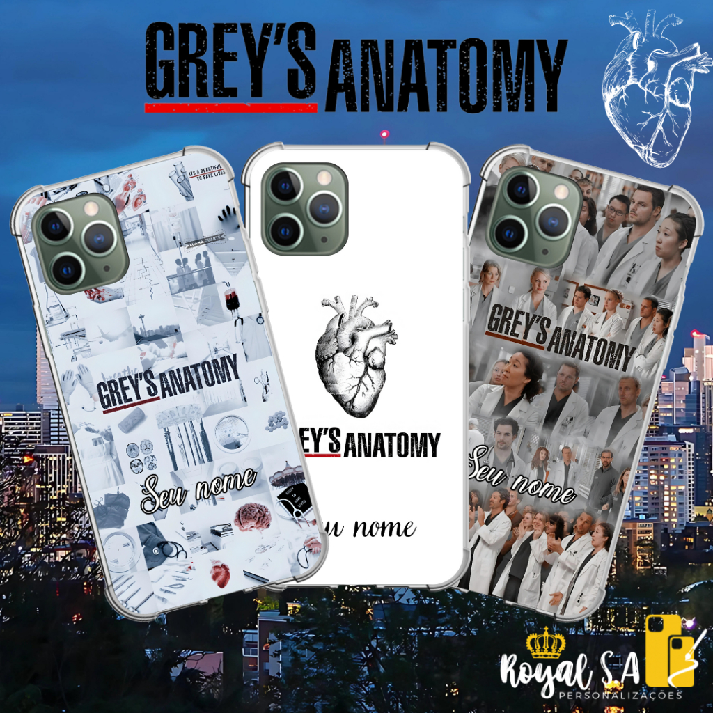 Capinha personalizada Greys Anatomy para todos Samsung/ Iphone/ Motorola/ Xiaomi/ Realme em Oferta na Shopee