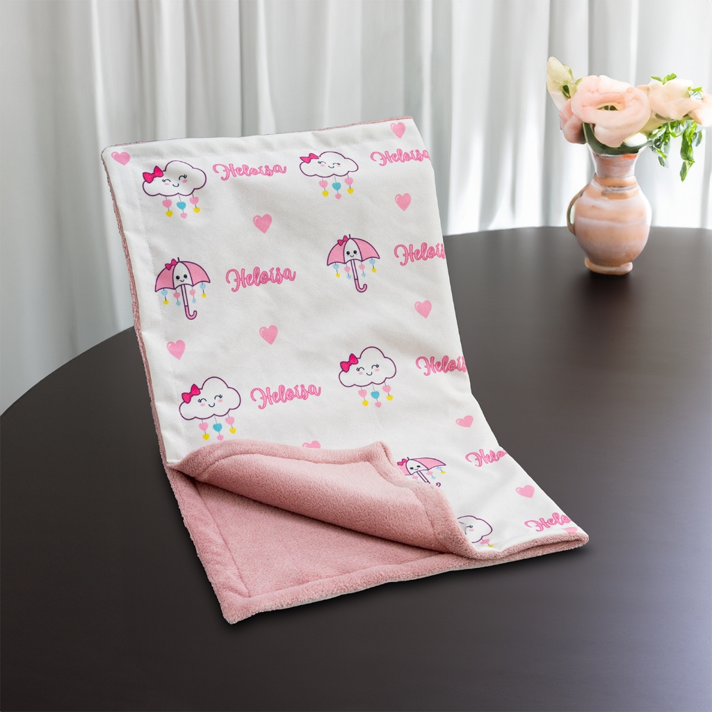 mantinha de bebe personalizada com nome e personagem/ lindas Envio Já