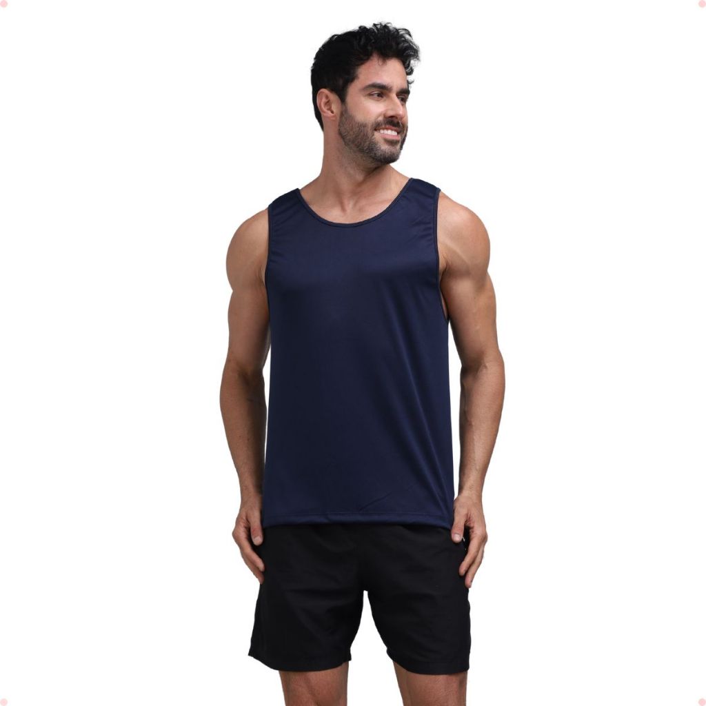 Camiseta Regata Masculina Dry Fit Treino Academia Slim