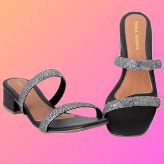 Sandália Salto Bloco Confortável Clean Prática Delicada em Oferta na Shopee