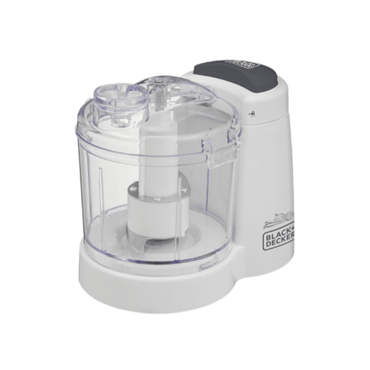 Mini Processador Elétrico Compacto de Alimentos MP120 Black & Decker Branco e Cinza Black+Decker