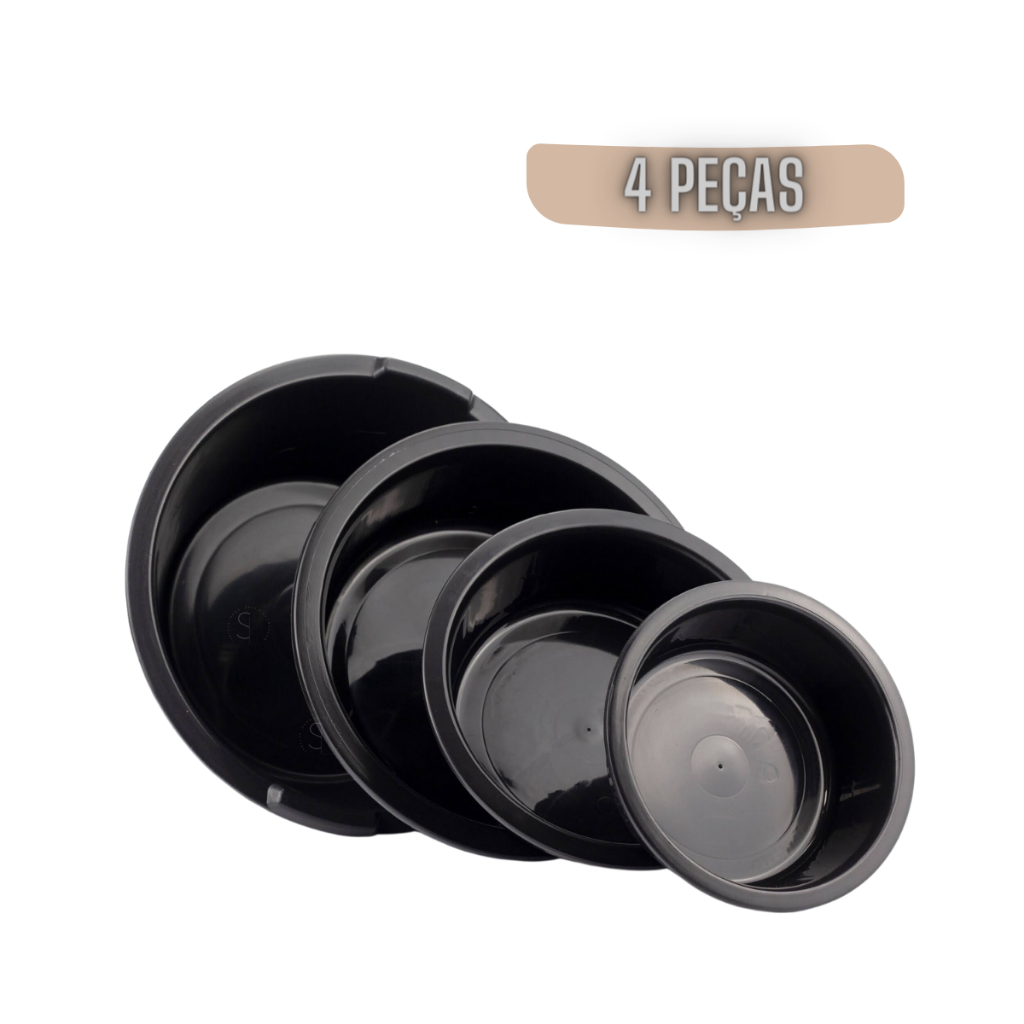 Jogo de 4 Bacias Tamanho Grande Pequeno Medio Bacia Redonda Cozinha Lavanderia em Oferta na Shopee
