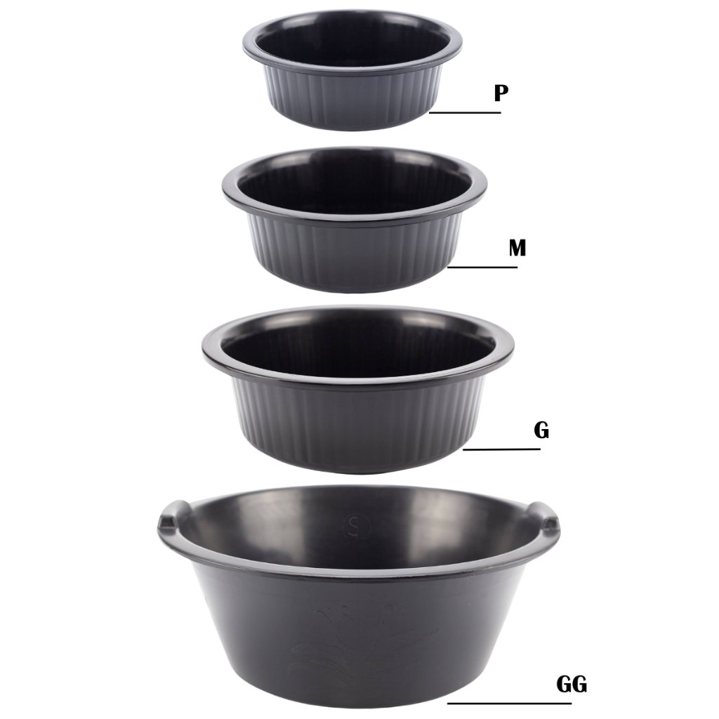 Jogo de 4 Bacias Tamanho Grande Pequeno Medio Bacia Redonda Cozinha Lavanderia