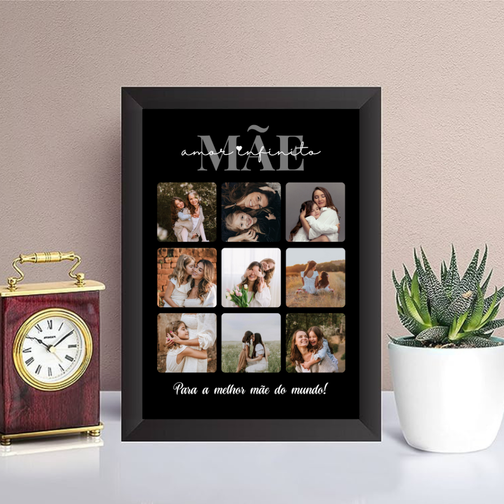 Quadro Placa Melhor Mãe do Mundo Personalizado - Dia Das Mães Presente com Foto