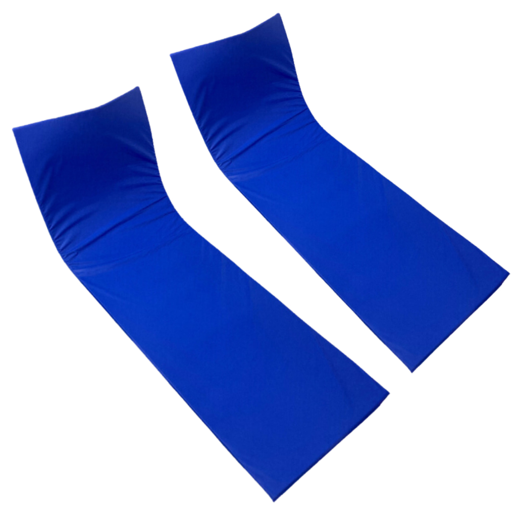 Almofada De Espreguiçadeira Impermeavel Azul P/piscina 2 Un