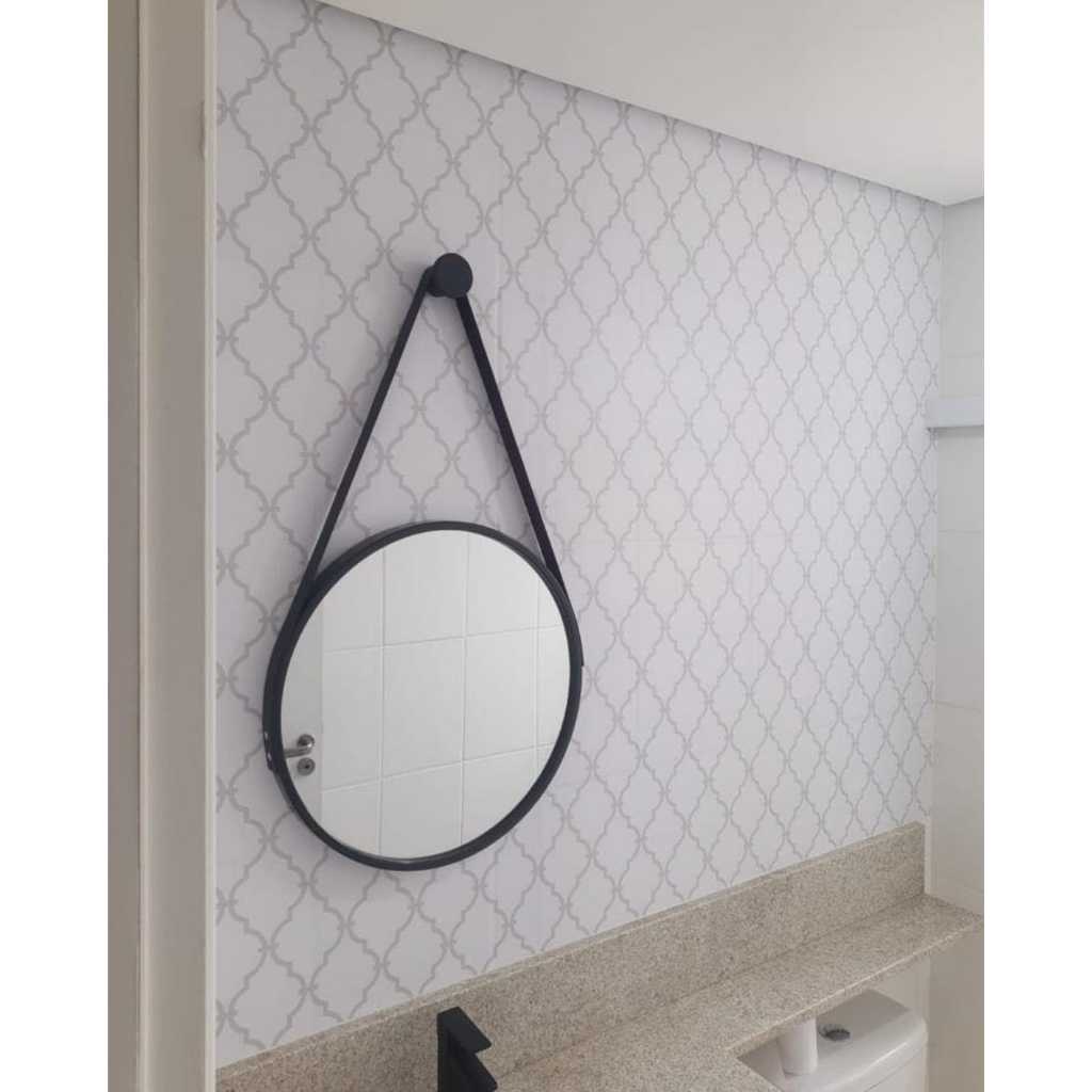 Papel de Parede Geométrico Arabesco Cinza GEO23