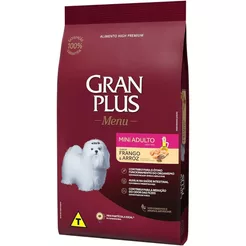 Racao Gran Plus Caes Menu Adultos Mini Frango E Arroz 15kg