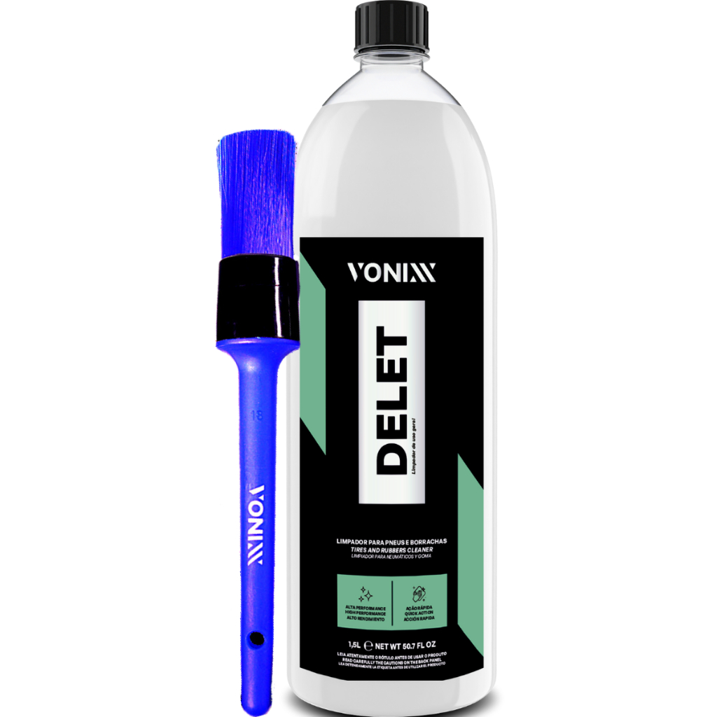 Limpador Pneus Borrachas Plástico Delet 1,5L Vonixx Pincel em Oferta na Shopee