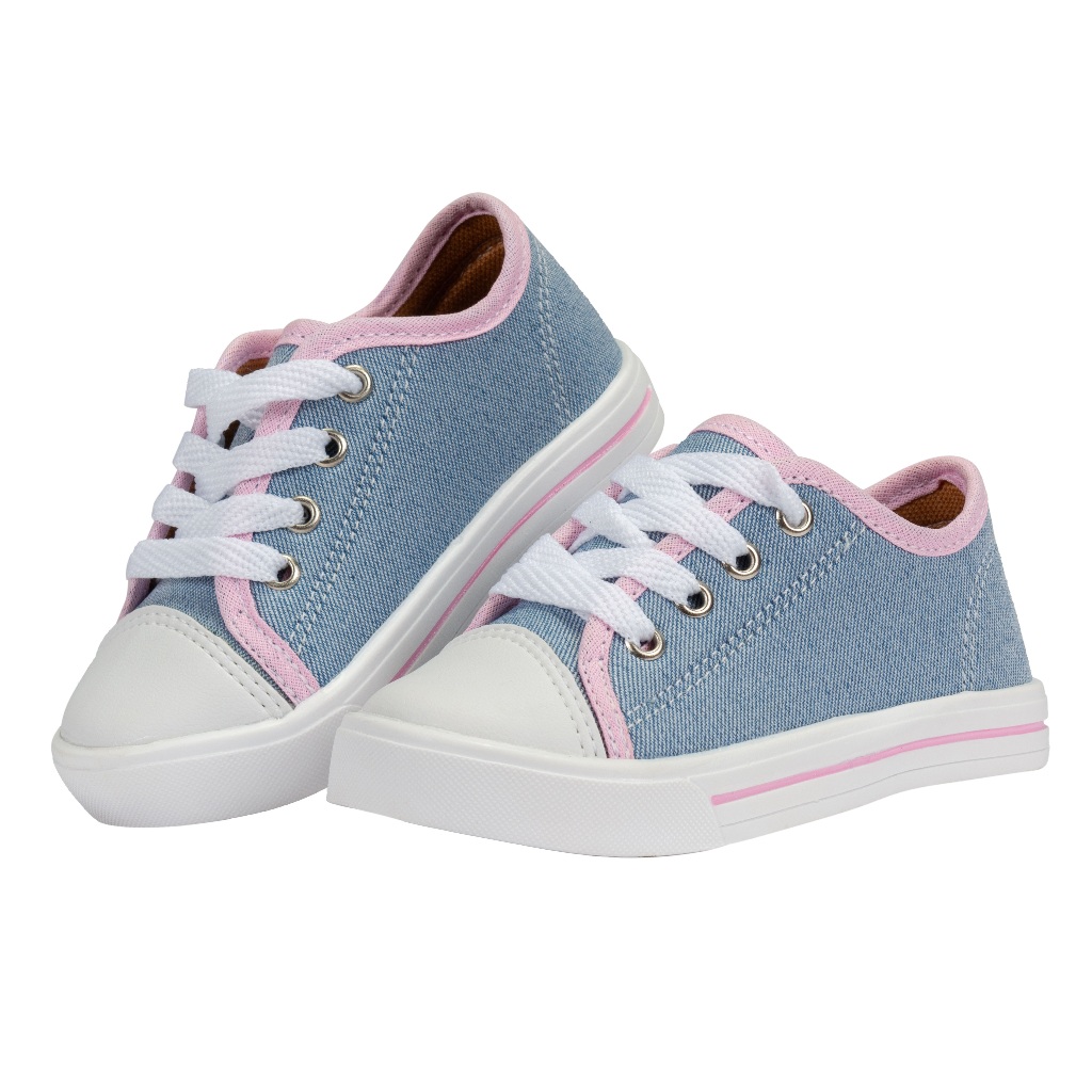Tênis Menina Infantil Jeans Rosa Confortável Ideal para Escola e Passeios Lisa Shoes Compre Já em Oferta na Shopee