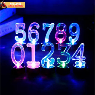 Vela De Led Número Pisca Muda De Cor Festa Aniversário em Oferta na Shopee