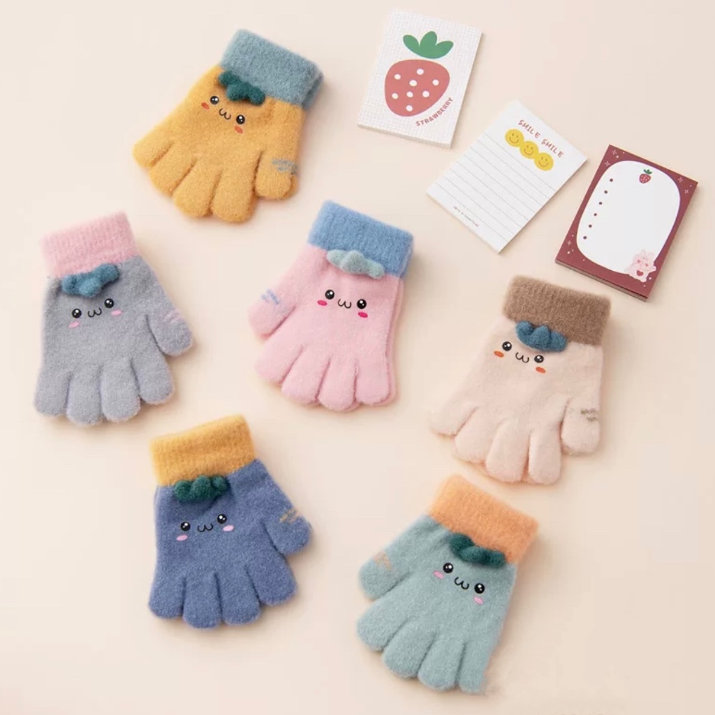 Kit 3/6/10 Pares Luvas de chenile Infantil Criança Menino e Menina Inverno Frio