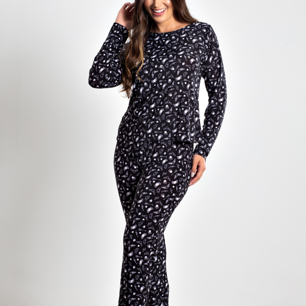 Pijama Feminino Longo Liganete Confortável