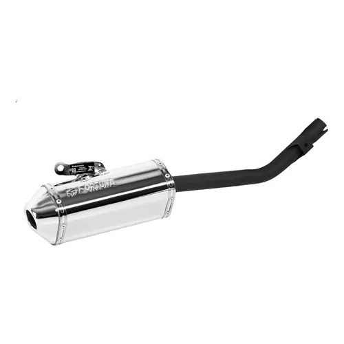 Escapamento Nxr Bros 160 2016 a 2024 Xre 190 Mini Tri Oval Fortuna Cromado e preto