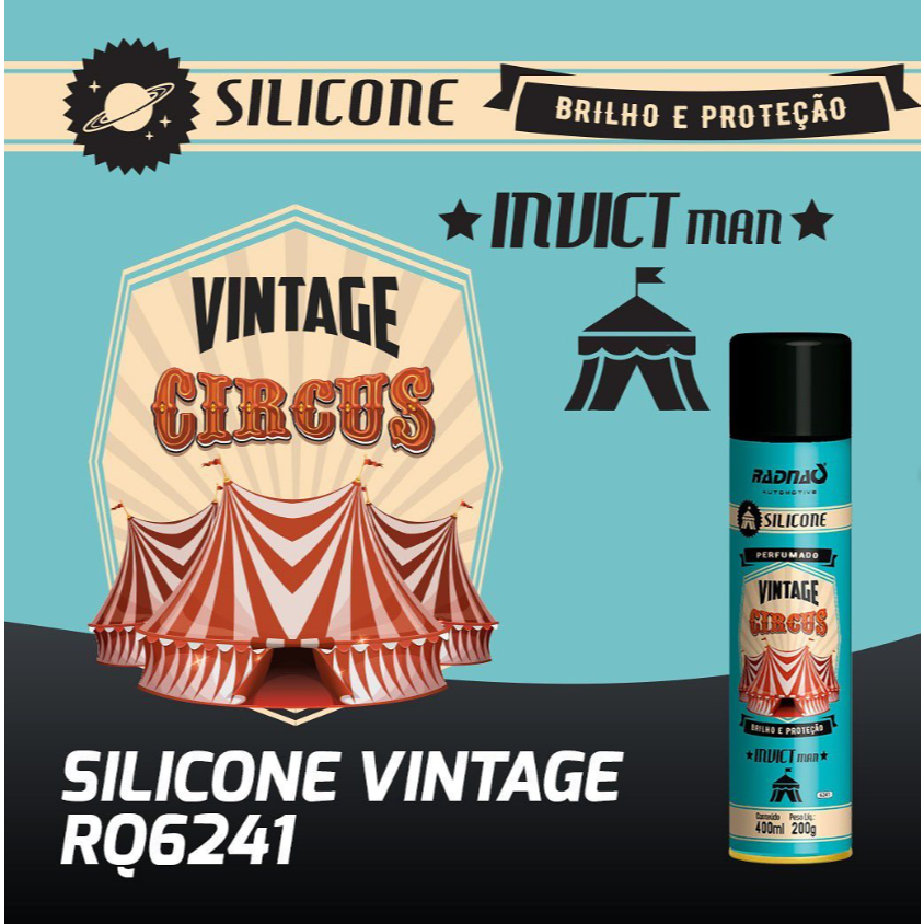 Spray Perfumado Silicone Automotiv Vintage Circus Invict Man RADNAQ