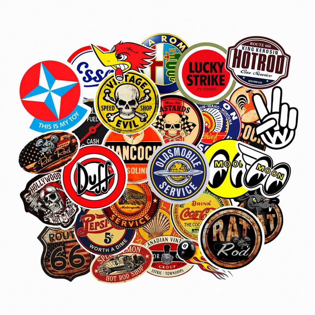 30 Adesivos Para Interno Do Vidro Retrô Vintage Fusca Antigo