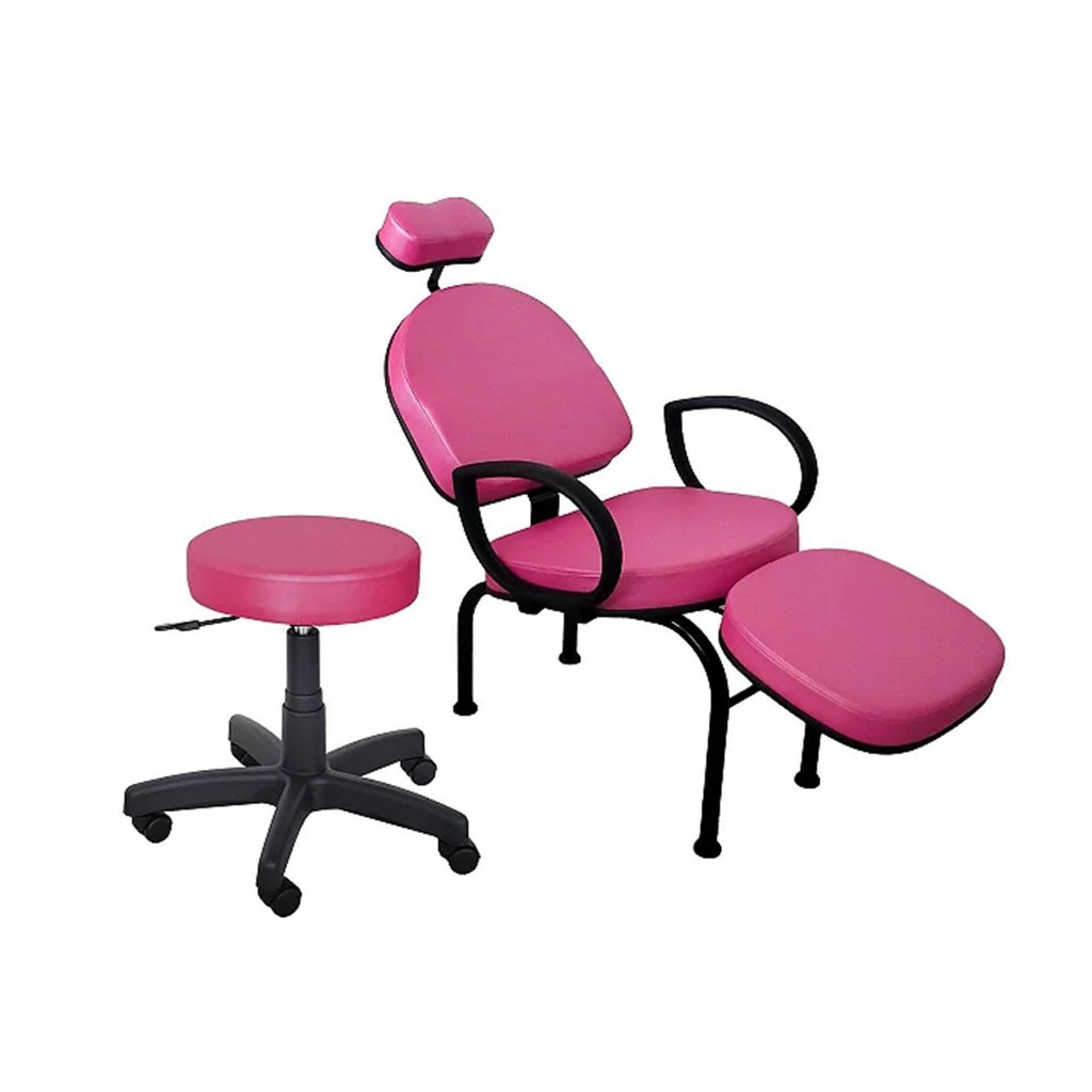 Cadeira Conforty + Mocho Maquiagem Cílios Sobrancelha - Profissional  - Manicure e Pedicur...