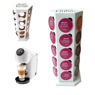 Organizador DOLCE GUSTO Suporte Torre 30 Cápsulas Giratório BRANCO Porta Capsulas Cantinho Café MDF em Oferta na Shopee