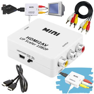 Kit Conversor Hdmi Para Rca Com Cabos Compatível Tv Box Ps4 em Oferta na Shopee