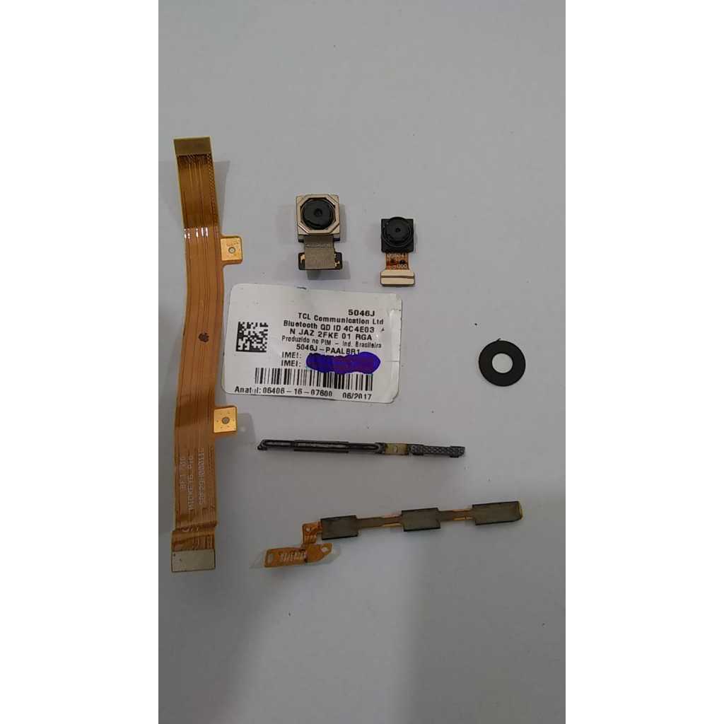cameras+flex carga+botoes+flex power+vidro camera celular alcatel a3 5046j