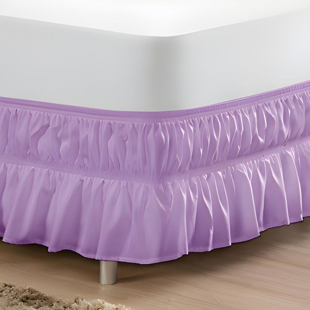 Saia Cama Box Solteiro com 2 Elásticos Duplo Ajustável Micropercal