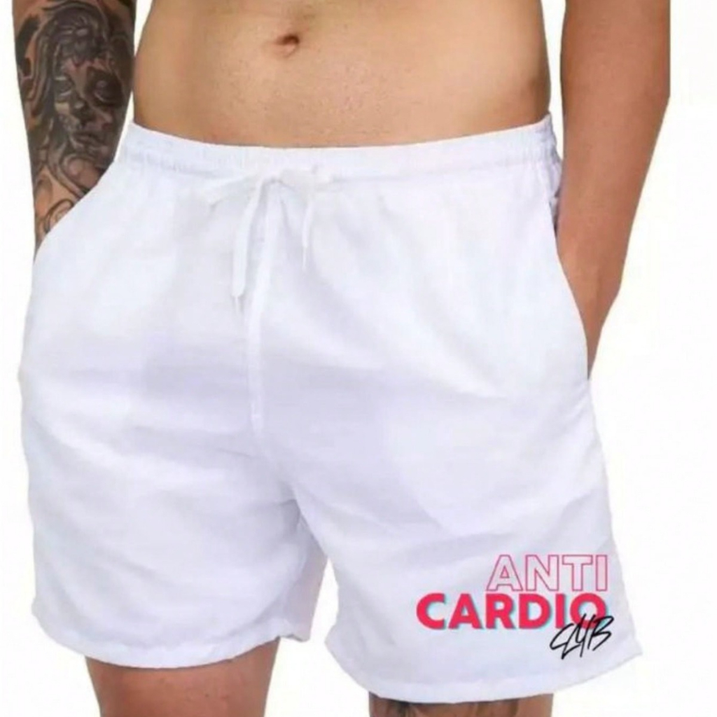 Short Tactel Masculino Anti Cardio Academia Treino Bermuda Moda Fitnnes Musculação Caminhada Corrida