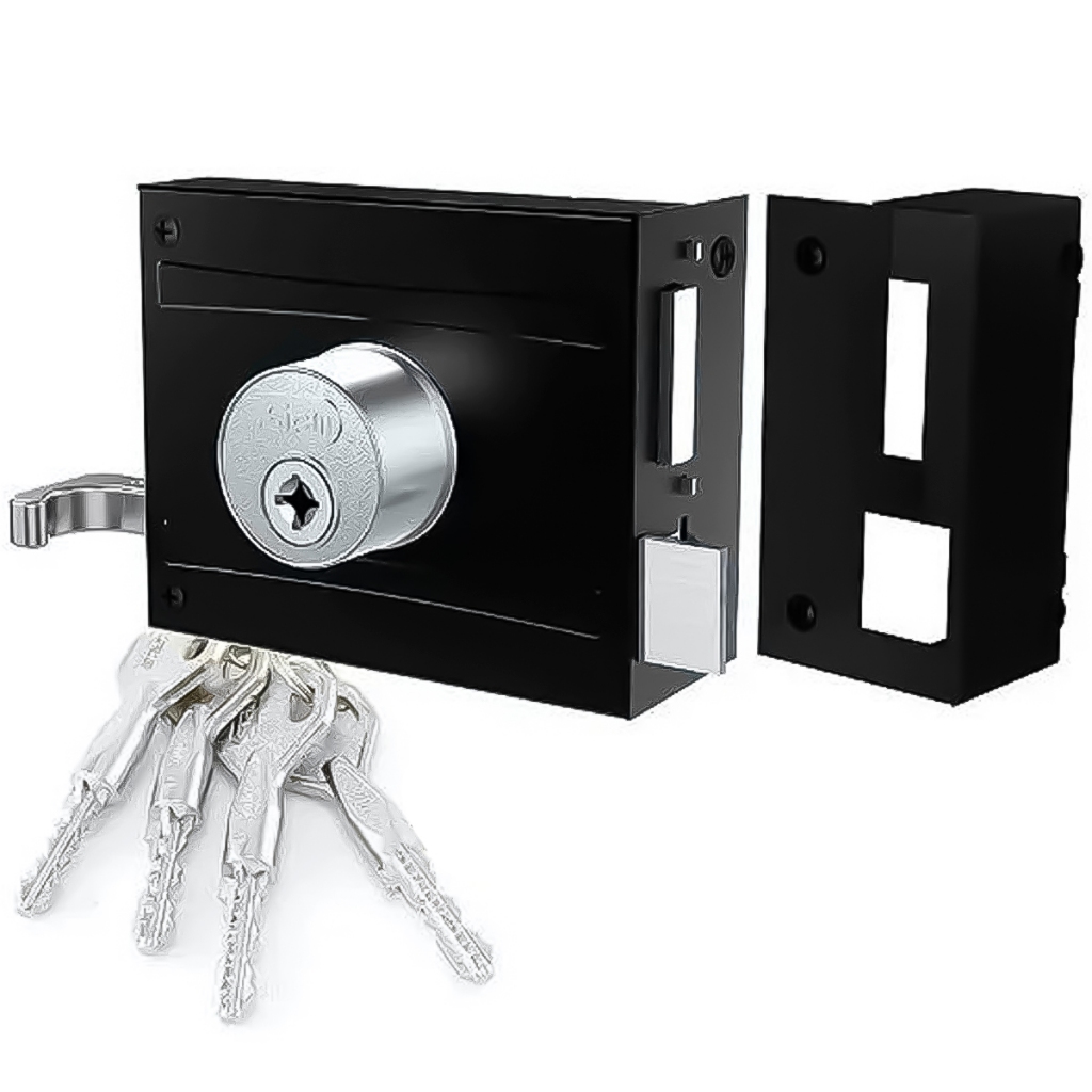 Fechadura De Sobrepor Tetra 1701/80 Preto Fosco Para Portão Portas Com 4 Chaves - STAM em Oferta na Shopee