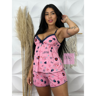 KIT C/3 Baby Doll Liganete Renda Sexy em Oferta na Shopee