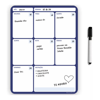 Imã Lousa Para Geladeira Lembretes/recados/anotações Oferta em Oferta na Shopee