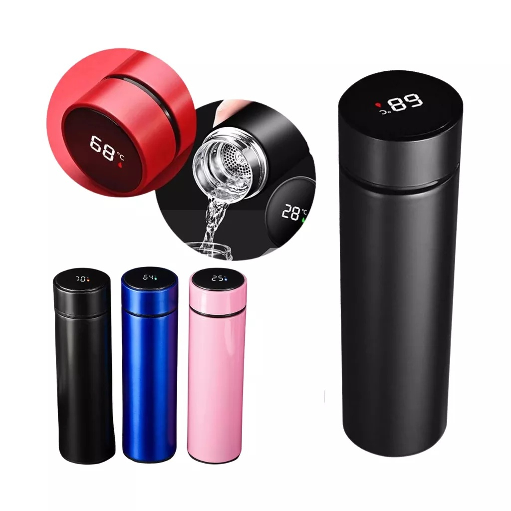 Garrafa Térmica com Copo Inteligente e Display de Temperatura LED - 500ml em Oferta na Shopee