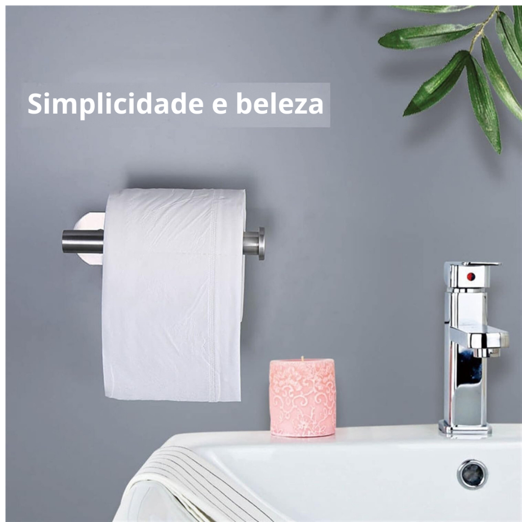 Suporte de toalha de mão e suporte de toalha de papel autoadesivo de aço inoxidável - suporte de papel higiênico - organizadores de barra suporte de anel de toalha - rack de trilho de toalha acessórios de