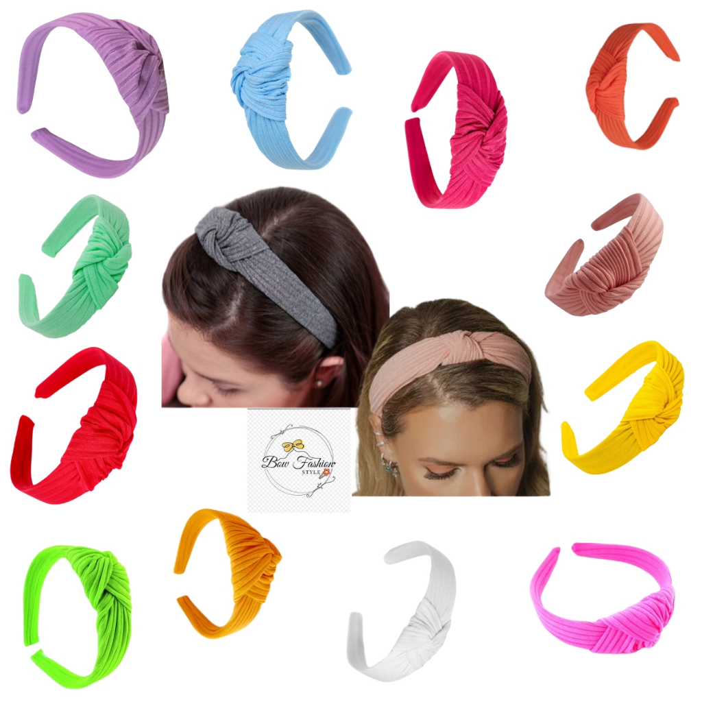 Tiara Canelada Nó Turbante  Kit 2 Unidades Hairband Exclusiva Adulto e Infantil em Oferta na Shopee