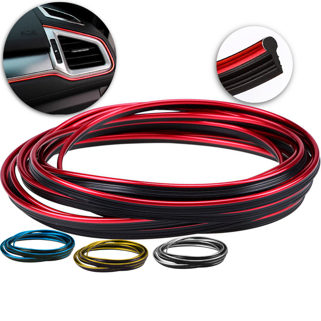 Fita Friso De Painel Acabamento Interno Decorativo Flexível em Oferta na Shopee